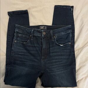Abercrombie & Fitch High Rise Dark Indigo Jeans
